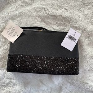 Kate Spade Black glitter crossbody purse